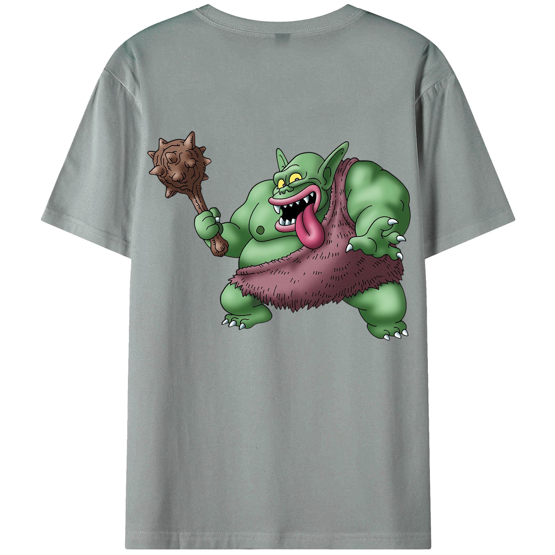 （画像用） ドラゴンクエスト Doragon Kuesuto Dragon Quest 綿100％ メンズ半袖Tシャツ（バックプリント） 通気性